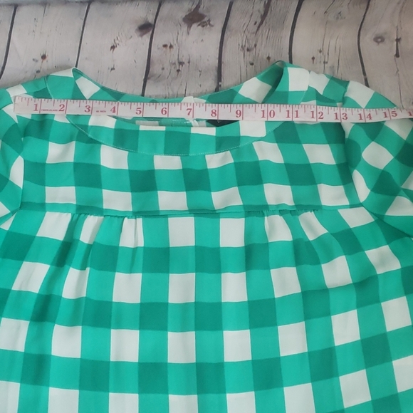 Banana Republic Green white Checkered Shirt - Picture 10 of 12